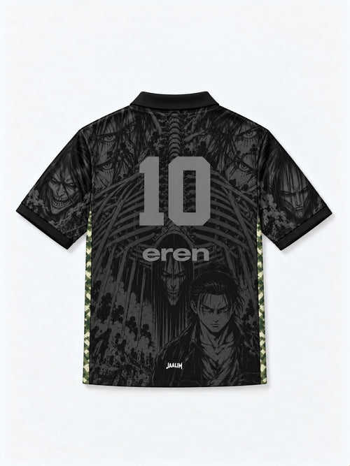 Eren Yeager Attack on Titan Football Jersey